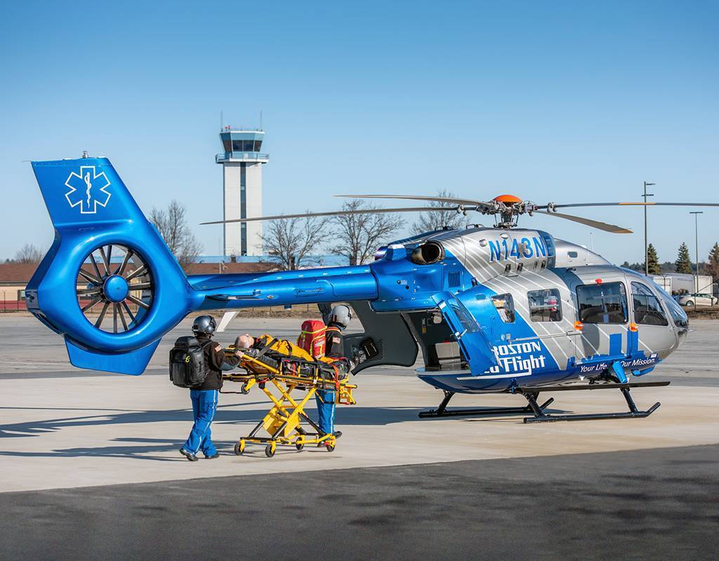 Boston MedFlight is New England’s primary provider of critical care medical transport by air and ground, caring for more than 4,700 patients annually. Boston MedFlight Photo