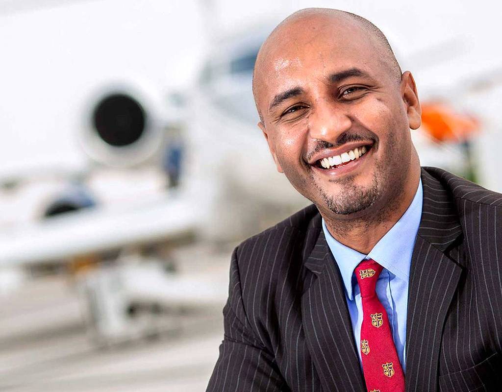 Dawit Lemma, founder and CEO of Addis Ababa-based Krimson Aviation.