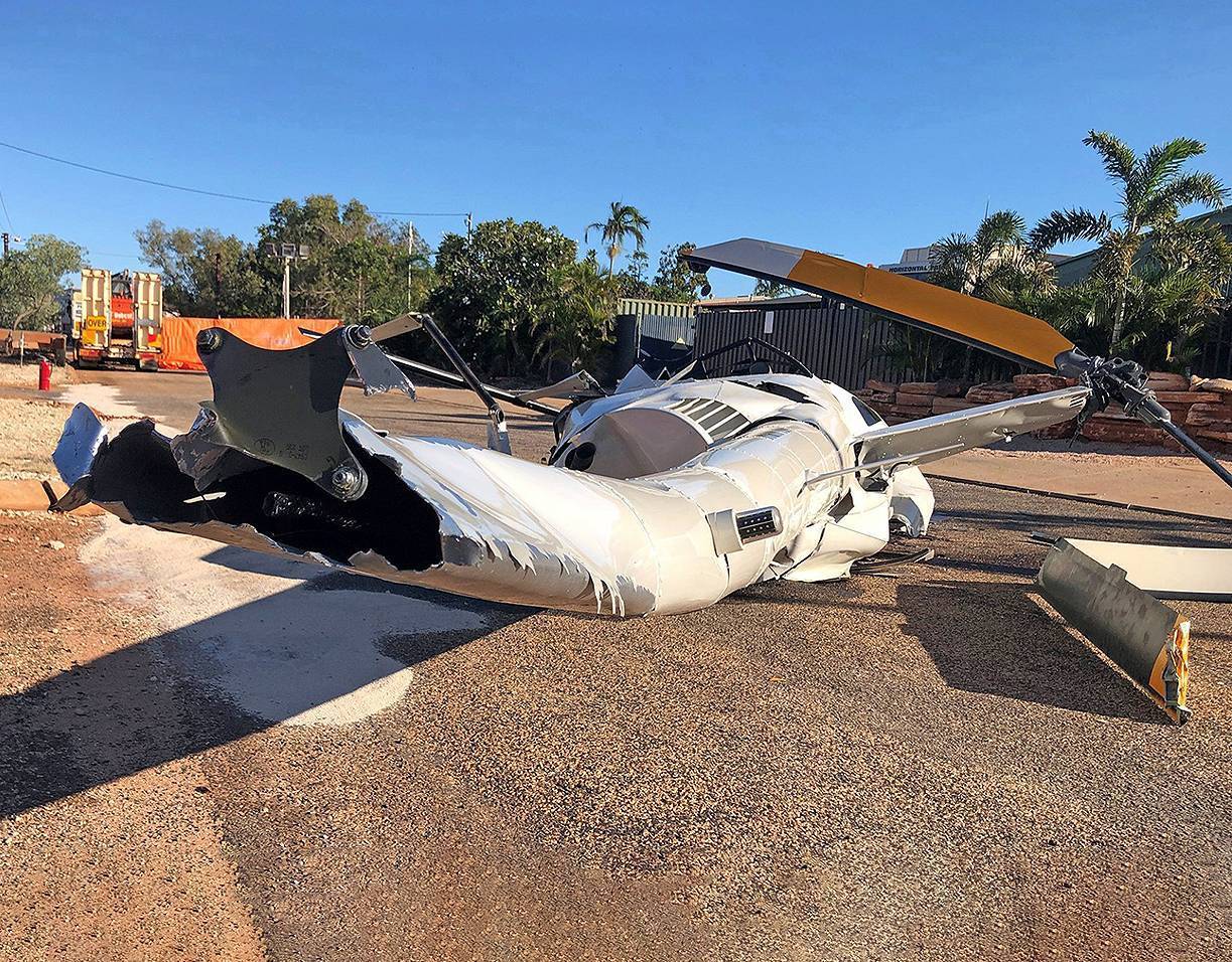 Pilots reported unusual vibrations through the tail rotor pedals in the days leading up to the crash. ATSB Photo