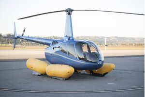 DART’s Emergency Float System for the R66 is designed with multi air-holding chambers, and allows the aircraft to safely perform over-water operations. DART Photo