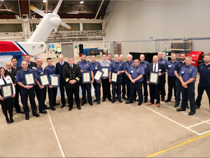 A special event was held at Stornoway SAR helicopter base to celebrate over 30 years of lifesaving service. Maritime and Coastguard Agency Photo