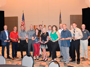 Aviation Specialties Unlimited, Night Flight Concepts, Vertical Magazine and Rotorcraft Pro Magazine sponsored the 2019 Night Vision Goggle Awards at APSCON 2019. Night Vision Awards Photo