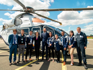 French Prime Minister Edouard Philippe met the next-generation employees who are working on next-generation helicopters. Airbus Photo