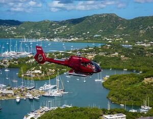 Based in Antigua, CalvinAir uses its Airbus EC130 for a variety of operations. CalvinAir Photo