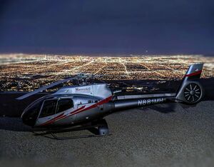 Maverick Helicopters’s Neon & Nature Sunset flight returns after Sunset as the Las Vegas Strip shines bright and the city comes to life. Bryan Kroten for Maverick Helicopters Photo