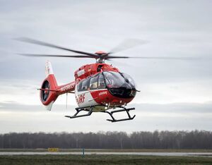 Arrival of the new H145 at DRF Luftrettung’s operations center. DRF Luftrettung Photo