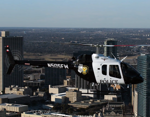 The Fort Worth Police Department’s new customized Bell 505 Jet Ranger X joins the forces’s two Bell 206 Jet Ranger aircraft. Bell Photo