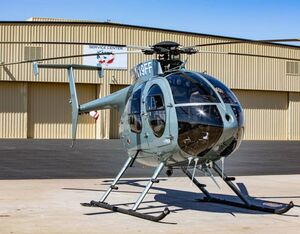The MD 500E to MD 530F conversion increases the aircraft’s gross weight to 3,350 lbs., improves its flight characteristics in confined areas, and boosts cruise speed, all for comparatively low direct operating costs. MD Helicopters Photo
