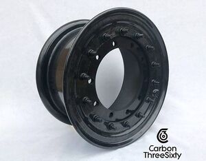 An all-composite helicopter wheel will offer significantly enhanced mechanical properties at approximately half the density of metallic wheels. Carbon ThreeSixty Photo