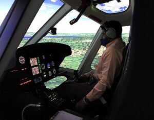With state-of-the-art flight simulation technology, Ecotraining can place a pilot in a variety of scenarios and flight conditions. Ecocopter Photo