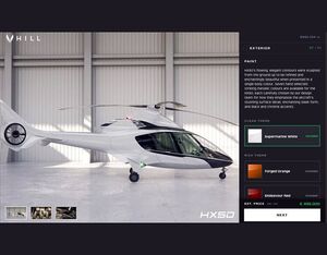 Hill’s configurator allows discerning customers to fully visualize their personalized aircraft. Hill Image