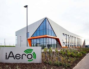 The two-story iAero Centre in Yeovil will provide flexible office, workshop, collaboration and meeting spaces, as well as specialist innovation support services. Somerset County Council Photo