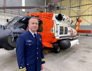 U.S. Coast Guard MH-60 pilot LCDR Robert McCabe. HAI Photo