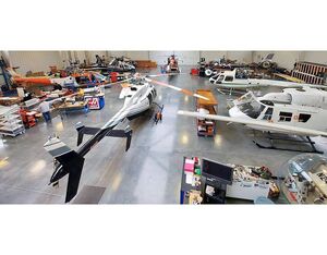 Full hangar at Helicopter Specialties, Southern Wisconsin Regional Airport. Helicopter Specialties Photo