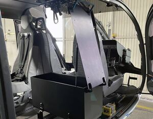 The cabinets were delivered to the customer and fitted into the Airbus H145 on site. SPAES Photo