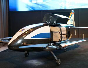 The Spirit One flies at 100 km/h (93 mph) based on a clean hydrogen electric energy supply, unique patents in aerodynamics and patented folding wings. Gadfin Photo