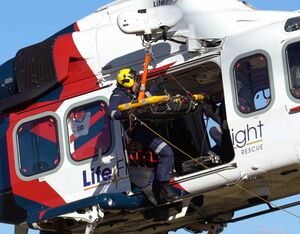 The intensive training week at the LifeFlight Training Academy included winching exercises. RACQ LifeFlight Photo