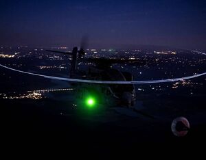 The CH-53K King Stallion executing night vision goggle helicopter aerial refueling. Dane Wiedmann Photo