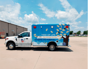 A multistate ambulance procession carrying the names of 144 fallen EMS personnel who have died in the line of duty began its journey in Dallas on Jul. 16. GMR Photo