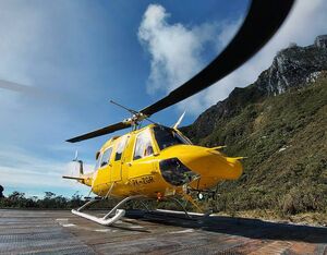 Operating in terrain with active volcanoes, jungle landscape, and rugged mountains, Heli-SGI needs the reliable Satcom connectivity offered by Skytrac’s products. Skytrac Photo