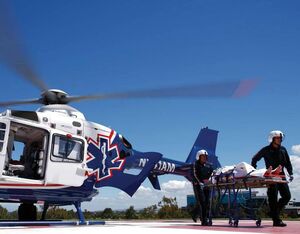 AAMS contends that implementation of the No Surprises Act as proposed could have “disastrous consequences for access to emergency air ambulance services” in the United States. Air Methods Photo