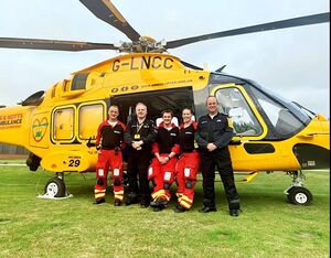 Lincs & Notts Air Ambulance crews responded to more than 1,400 missions in 2021. LNAA Photo
