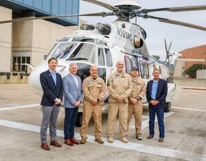 Kicking off our first day of arrivals at Heli-Expo 2022 with HAI President, James A. Viola, Airbus Helicopters North American President, Romain Trapp, and ‘Visit Dallas’ President and CEO, Greg Davis, arriving in an Air Center Helicopters Airbus H225. All photos by Annie Vogel
