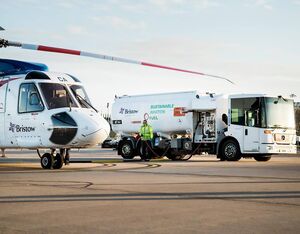 The adoption of SAF is a key element in the global aviation industry’s commitment to reducing its total carbon emissions by 50 percent by 2050. Bristow Photo