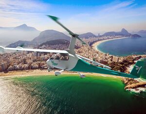 The Jaunt Journey air taxi combines helicopter and fixed-wing flight capabilities. Jaunt Image