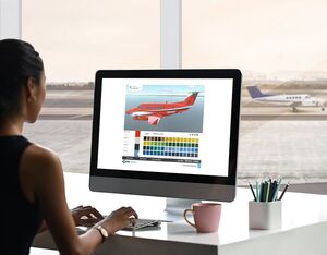 The interactive desktop site allows users to customize one of six aircraft models with any color in the Sherwin-Williams aircraft color. Sherwin-Williams Image