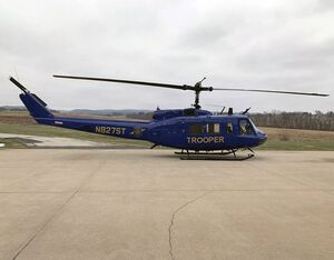 The Michigan State Police’s UH-1 is used for law enforcement support as well as search and rescue. PAC Photo