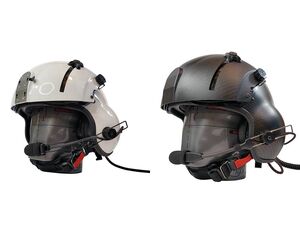Paraclete’s Aegis (left) and Aspida Carbon Hero helmets. Paraclete Photos