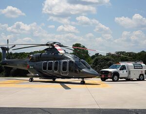 In November 2021, Bell announced the completion of the first flight using SAF with the Bell 525,. Bell Photo