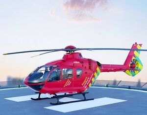 The H135 can be fitted with a wide range of EMS configurations, providing direct access and ample room for patient care. Airbus Image