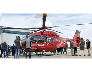 The new Airbus H145 was welcomed by in a celebration that included federal, provincial, and municipal government representatives, community partners and allies, and STARS crew and former patients. STARS Photo