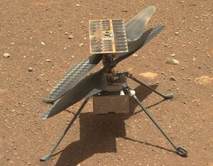 The Mars Helicopter Ingenuity team has been named the recipient of the Howard Hughes Award. NASA Photo