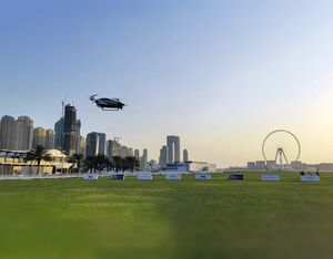 XPENG AEROHT’s first global public flight in Dubai. XPENG AEROHT Photo
