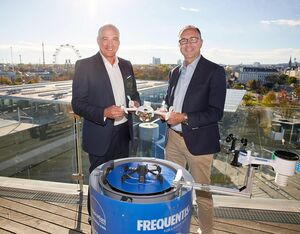 Norbert Haslacher, Frequentis, and Johann Pluy, ÖBB. Frequentis Photo