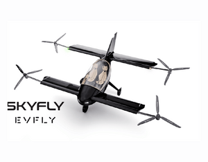 The Axe is capable of flying either like a helicopter or a conventional fixed-wing aircraft. Skyfly Image