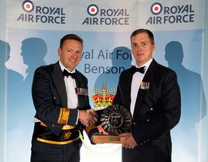 Sgt. Burns was recognized with the Award for Engineering Excellence at the RAF Benson annual awards reception. Heli-One Photo