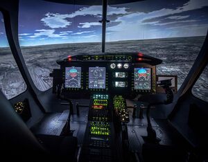The simulator will be equipped with real GTN 750 and GTN 650 units, Entrol’s cylindrical visual system with a 200º x 40º FOV, Entrol’s high-end vibration system to replicate in-flight scenarios and a forward-looking infrared camera based on FLIR. Entrol Photo