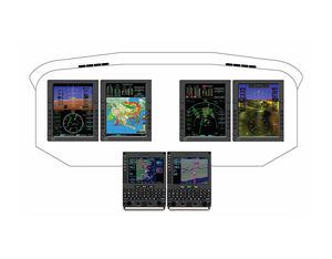 Helix features two or four IS&S 10 inch flat panel displays, which are self-contained smart display units (DU) with built-in symbol generators, offering superior performance with a high resolution XGA multi-color active-matrix LCDs. Avidyne Image