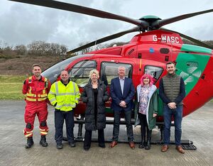 The partnership will help to support the Wales Air Ambulance in its mission to deliver lifesaving medical care to people across Wales. Wales Air Ambulance Photo