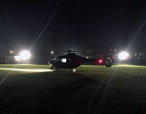 The latest surveyed, floodlit landing site will enable Devon Air Ambulance to land safely in the town during the hours of darkness, allowing their specialist medical crew to swiftly reach patients who may be critically ill or injured. Devon Air Ambulance Photo
