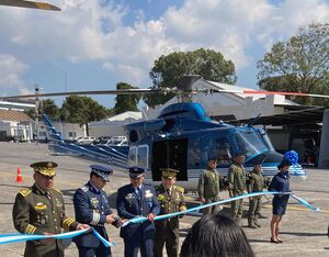 In a joint ceremony to mark the 101st anniversary of the Guatemalan Air Force, Bell Textron Inc. delivered two Subaru Bell 412EPX aircraft. Textron Photo