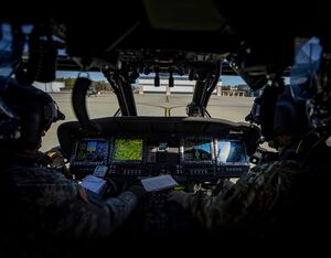 U.S. Army UH-60M Black Hawk helicopter pilots prepare for a training flight at the Army Aviation Support Facility on Joint Base McGuire-Dix-Lakehurst, N.J., March 5, 2020. U.S. Air National Guard/Master Sgt. Matt Hecht Photo