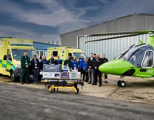 TCAA has introduced England’s first incubator on a rotary-wing aircraft. TCAA Photo