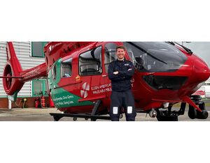 Tom Vincent has graduated from co-pilot to captain at the Cardiff base of Wales Air Ambulance. Wales Air Ambulance Charity Photo