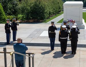 The National EMS Memorial Service (NEMSMS) Honor Guard will participate in a wreath-laying ceremony at the Tomb of the Unknown Solider at Arlington National Cemetery. NEMSMS Photo