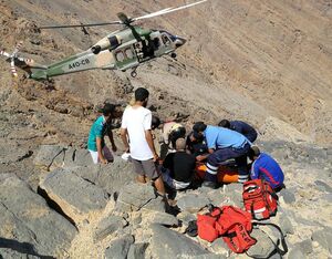 AW139 of the Royal Oman Police engaged in a search-and-rescue operation. Leonardo Photo